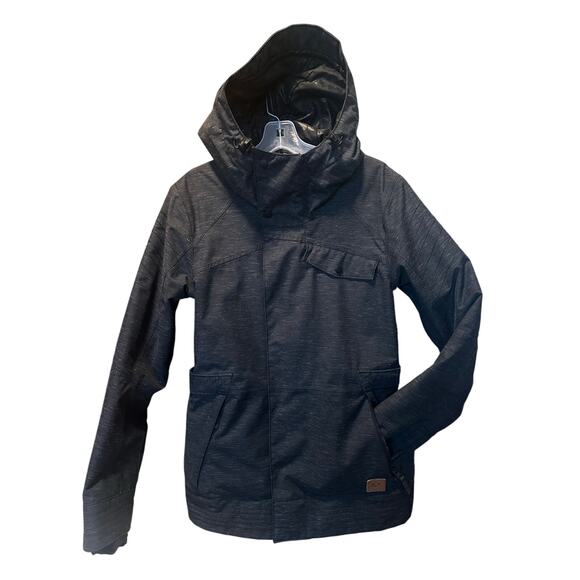 Oakley Snowboard Ski coat multi pocket Black Gray SM warm adjustable flattering - Picture 1 of 16
